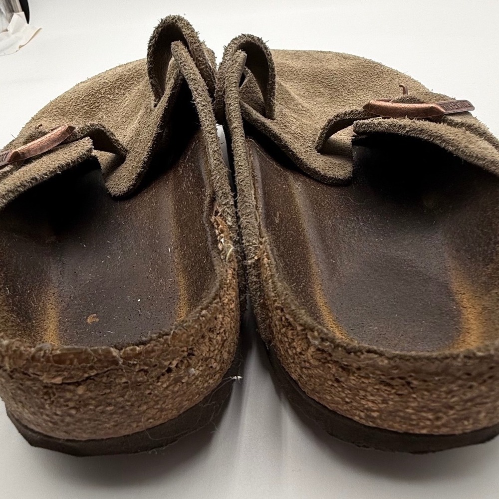 Birkenstock Boston Suede Clogs Taupe Size 41 Womens 10 Mens 8 - Picture 4 of 11